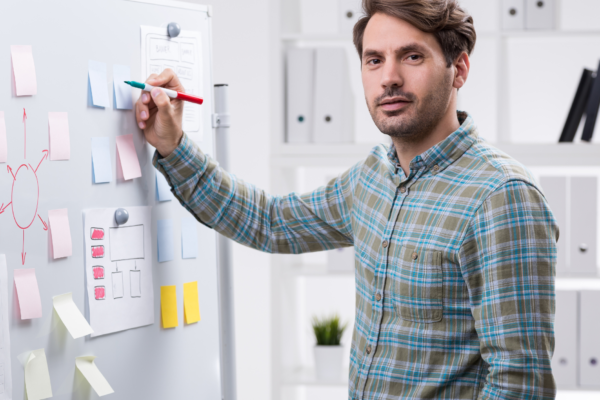 Founder having a customer discovery conversation to define their first buyer profile